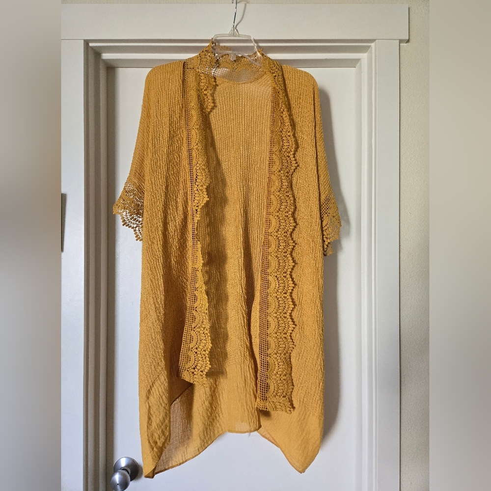 Three Bird Nest Mustard Yellow Cardigan